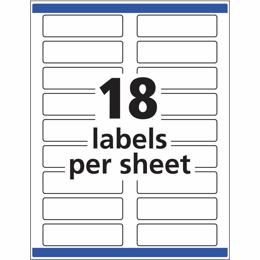 Avery® Extra-large TrueBlock Filing Labels - 15/16" Width x 3 7/16" Length - Removable Adhesive - Rectangle - Inkjet, La