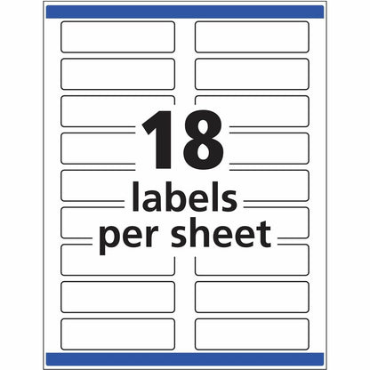 Avery® Extra-large TrueBlock Filing Labels - 15/16" Width x 3 7/16" Length - Removable Adhesive - Rectangle - Inkjet, La
