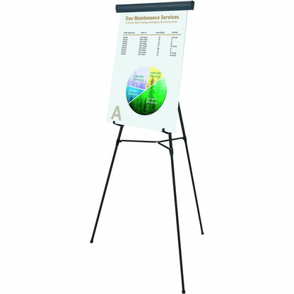 MasterVision 3-leg Display Easel - 45 lb Load Capacity - 69" Height x 28.50" Width x 34" Depth - Metal, Aluminum, Plasti