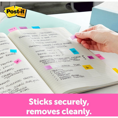 Post-it® Arrow Message Flags - 80 - 1/2" Flag/Note Width x 1 3/4" Flag/Note Length - Arrow, Rectangle - Unruled - Sign &