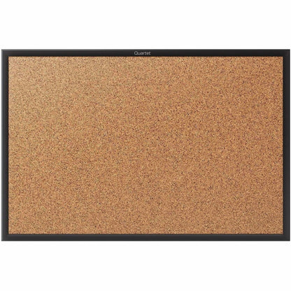 Quartet Classic Series Bulletin Board - 24" Board Height x 36" Board Width - Brown Natural Cork Surface - Self-healing, 