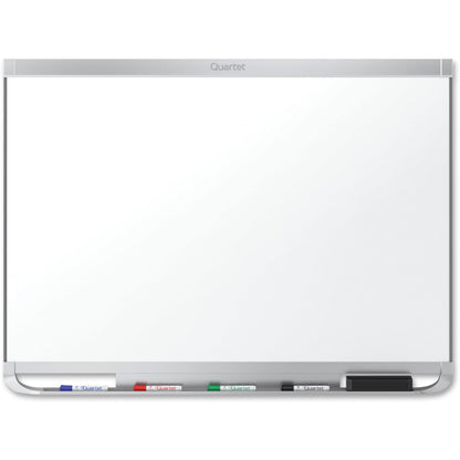 Quartet Prestige 2 Dry-Erase Board - 96" (8 ft) Width x 48" (4 ft) Height - White Porcelain Surface - Silver Aluminum Fr