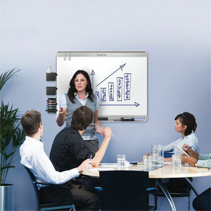 Quartet Prestige 2 Dry-Erase Board - 96" (8 ft) Width x 48" (4 ft) Height - White Porcelain Surface - Silver Aluminum Fr