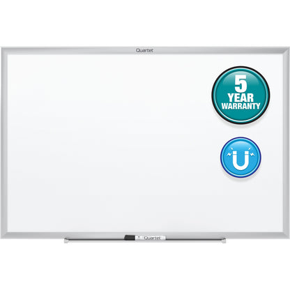 Quartet Classic Magnetic Whiteboard - 48"x 36" - 48" (4 ft) Width x 36" (3 ft) Height - White Painted Steel Surface - Si