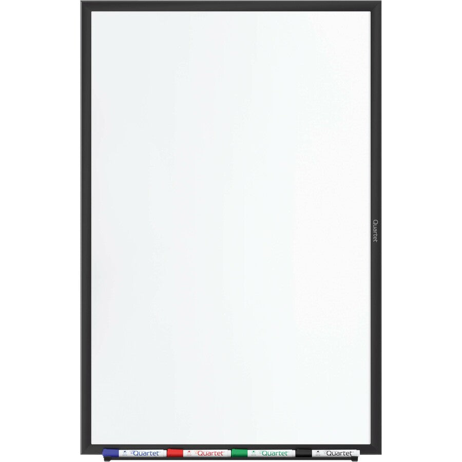 Quartet Classic Magnetic Whiteboard - 60" (5 ft) Width x 36" (3 ft) Height - White Painted Steel Surface - Black Aluminu