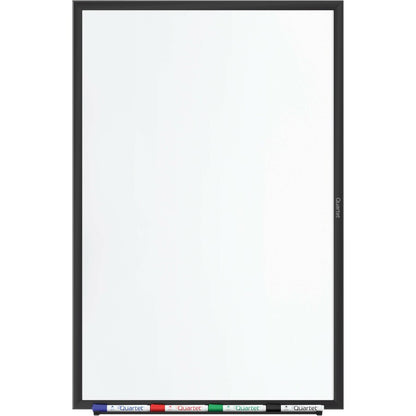 Quartet Classic Magnetic Whiteboard - 60" (5 ft) Width x 36" (3 ft) Height - White Painted Steel Surface - Black Aluminu