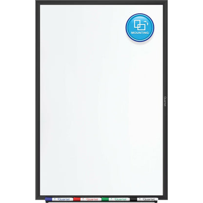 Quartet Classic Magnetic Whiteboard - 60" (5 ft) Width x 36" (3 ft) Height - White Painted Steel Surface - Black Aluminu