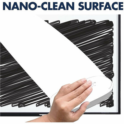 Quartet Classic Magnetic Whiteboard - 72" (6 ft) Width x 48" (4 ft) Height - White Painted Steel Surface - Black Aluminu
