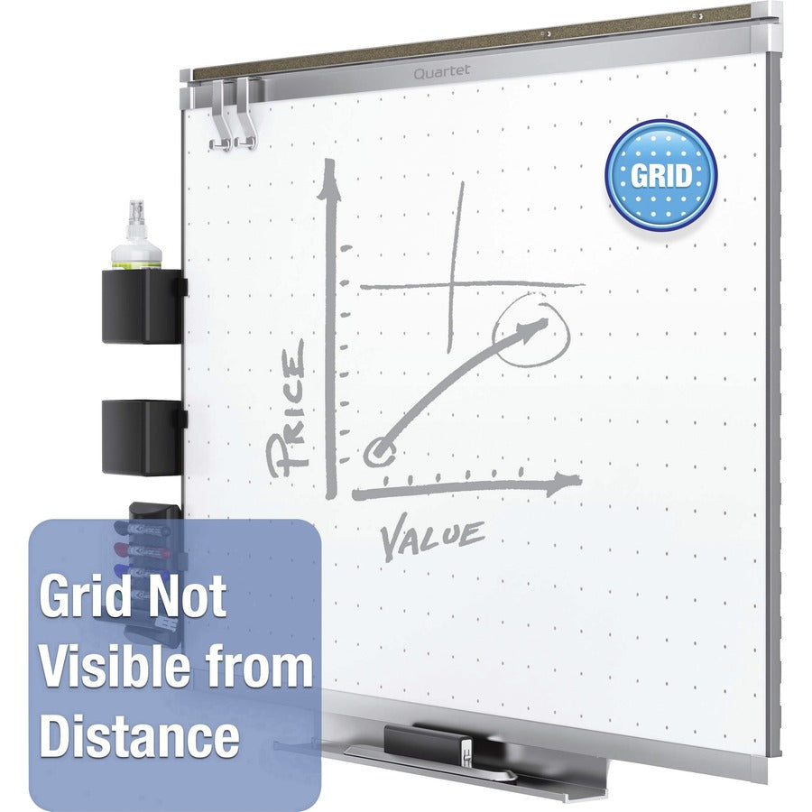 Quartet Prestige 2 Dry-Erase Board - 48" (4 ft) Width x 36" (3 ft) Height - White Surface - Silver Aluminum Frame - Hori