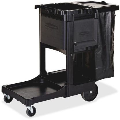 Rubbermaid Commercial Executive Janitor Cleaning Cart - 3 Shelf - 8" , 4" Caster Size - 21.75" Width x 46" Depth x 38" H