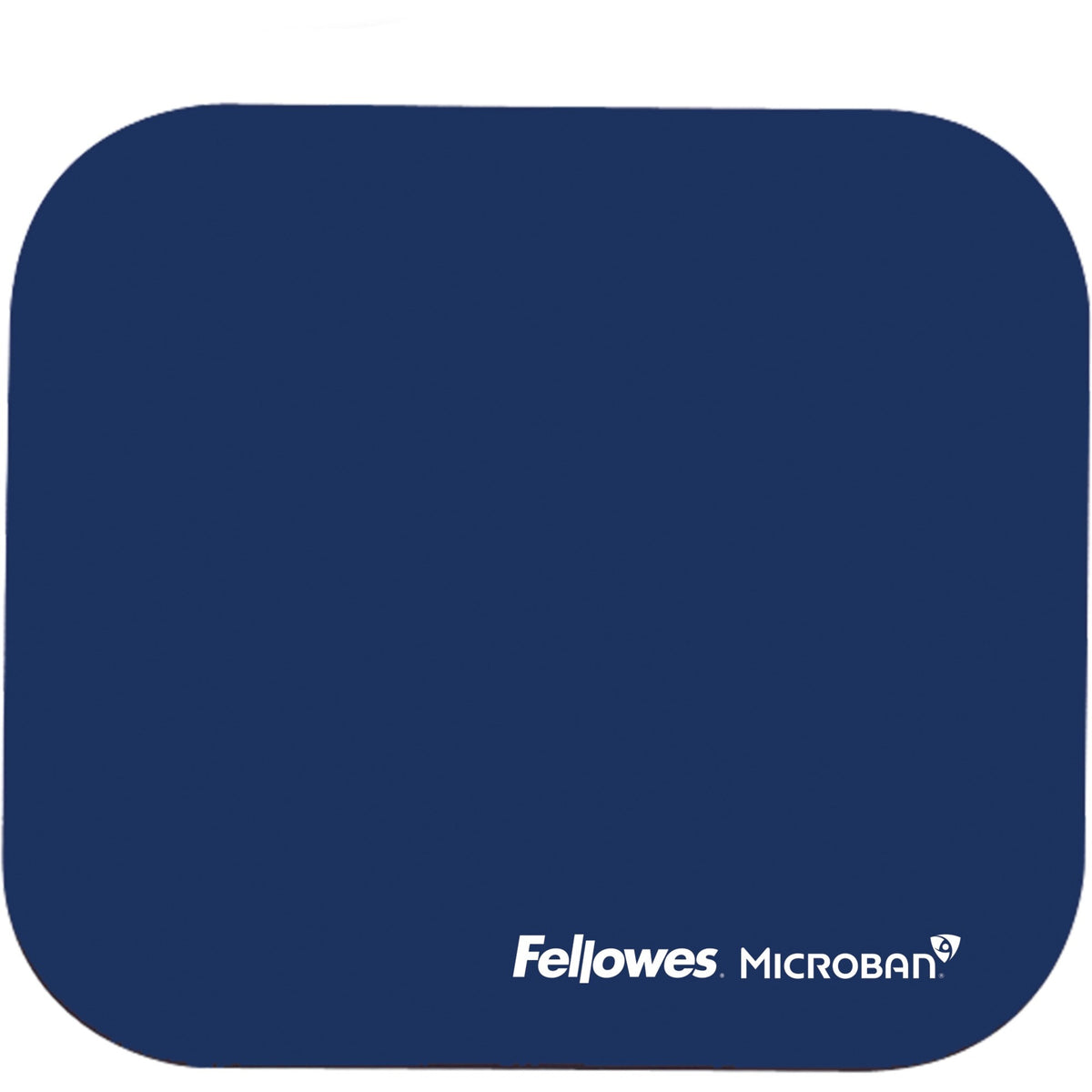 Fellowes Microban Mouse Pad - 8" Height x 9" Width x 0.13" Depth - Blue - Rubber - Wear Resistant, Tear Resistant, Skid 