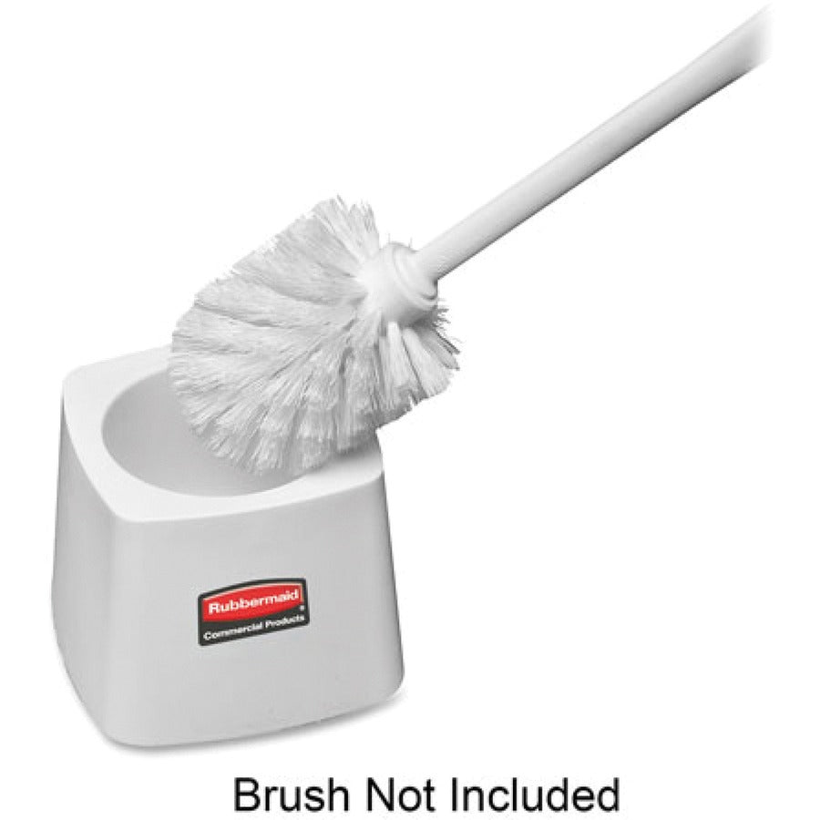 Rubbermaid Commercial Toilet Bowl Brush Holder - Vertical - Polypropylene - White - 1 Each