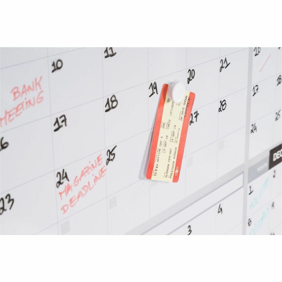 MasterVision Dry-erase 4-month Planner - Monthly - 4 Month - 36" x 24" Sheet Size - White, Silver - Aluminum, Porcelain 