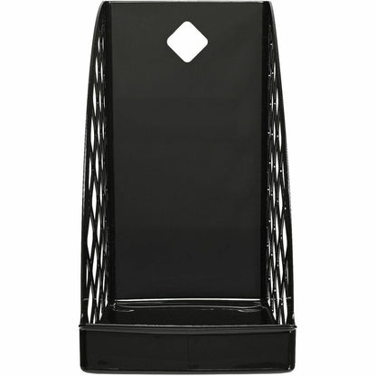 Deflecto Sustainable Office Magazine File - Black - 1 Each