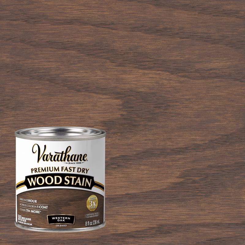 Varathane Western Oak Oil-Based Urethane Modified Alkyd Fast Dry Wood Stain 1/2 pt