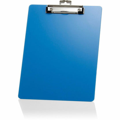 Officemate Low-profile Clip Plastic Clipboard - 8 1/2" x 11" Sheet Size - Acrylic - Blue - 1 Each