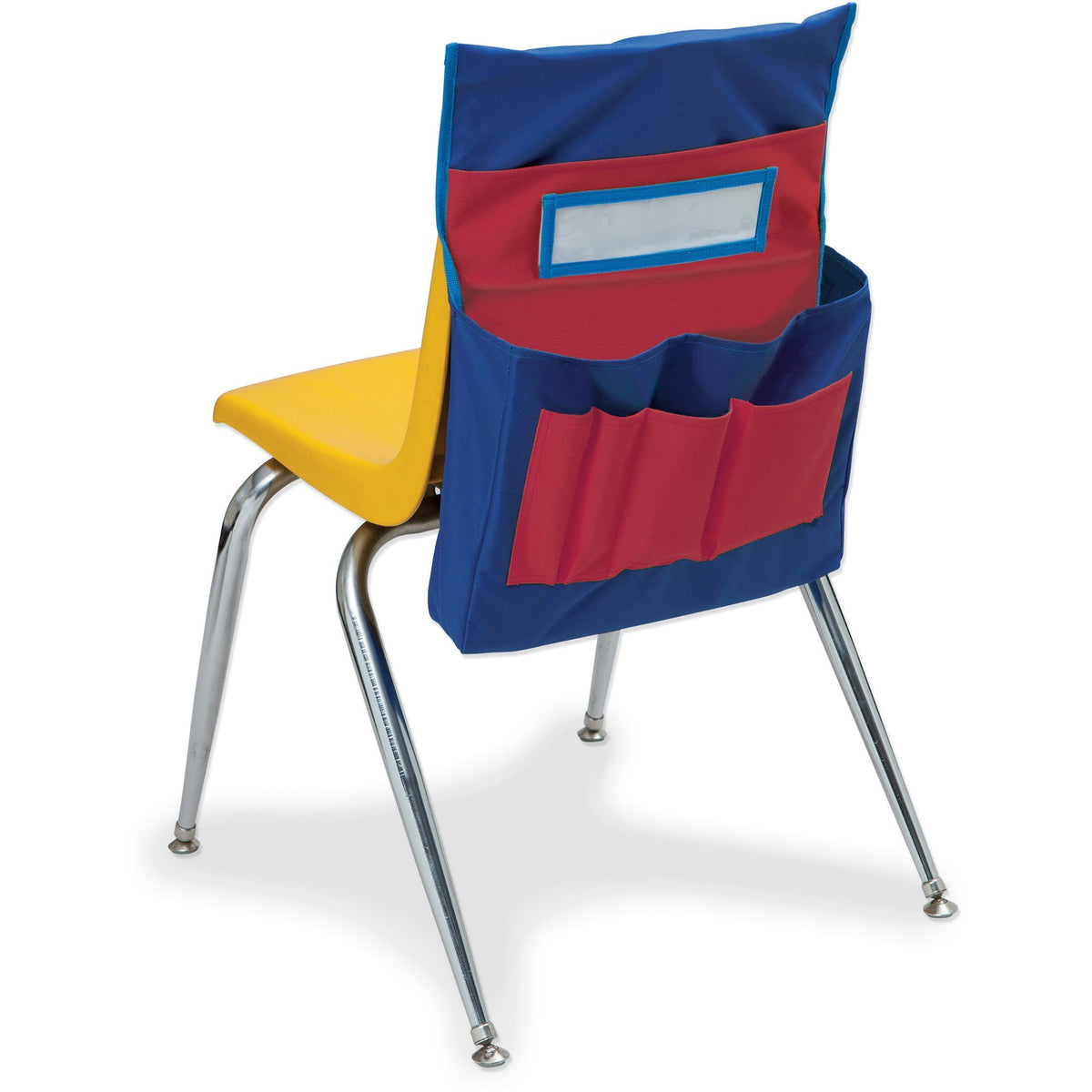 Pacon Chair Storage Pocket Chart - 6 Pocket(s) - 18.50" Height x 14.50" Width x 2.50" Depth - Blue, Red - Polyester - 6 