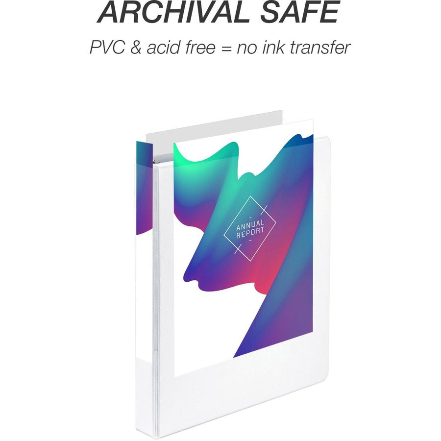 Samsill Economy View Binder - 1" Binder Capacity - 200 Sheet Capacity - 3 Ring - Fastener: Round Ring - Polypropylene, C