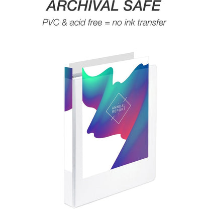 Samsill Economy View Binder - 1" Binder Capacity - 200 Sheet Capacity - 3 Ring - Fastener: Round Ring - Polypropylene, C