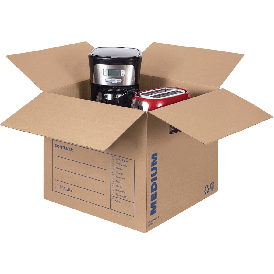 Bankers Box SmoothMove Basic Medium Moving Boxes - Internal Dimensions: 18" Width x 18" Depth x 16" Height - 1 Carton