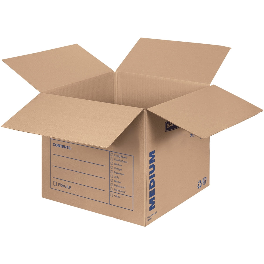 Bankers Box SmoothMove Basic Medium Moving Boxes - Internal Dimensions: 18" Width x 18" Depth x 16" Height - 1 Carton