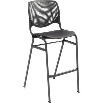 KFI Barstool with Polypropylene Seat and Back - Black Seat Color - Polypropylene Seat Material - Black Back Color - 1 Ea