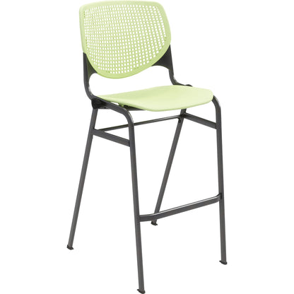 KFI Barstool with Polypropylene Seat and Back - Lime Green Seat Color - Polypropylene Seat Material - Lime Green Back Co