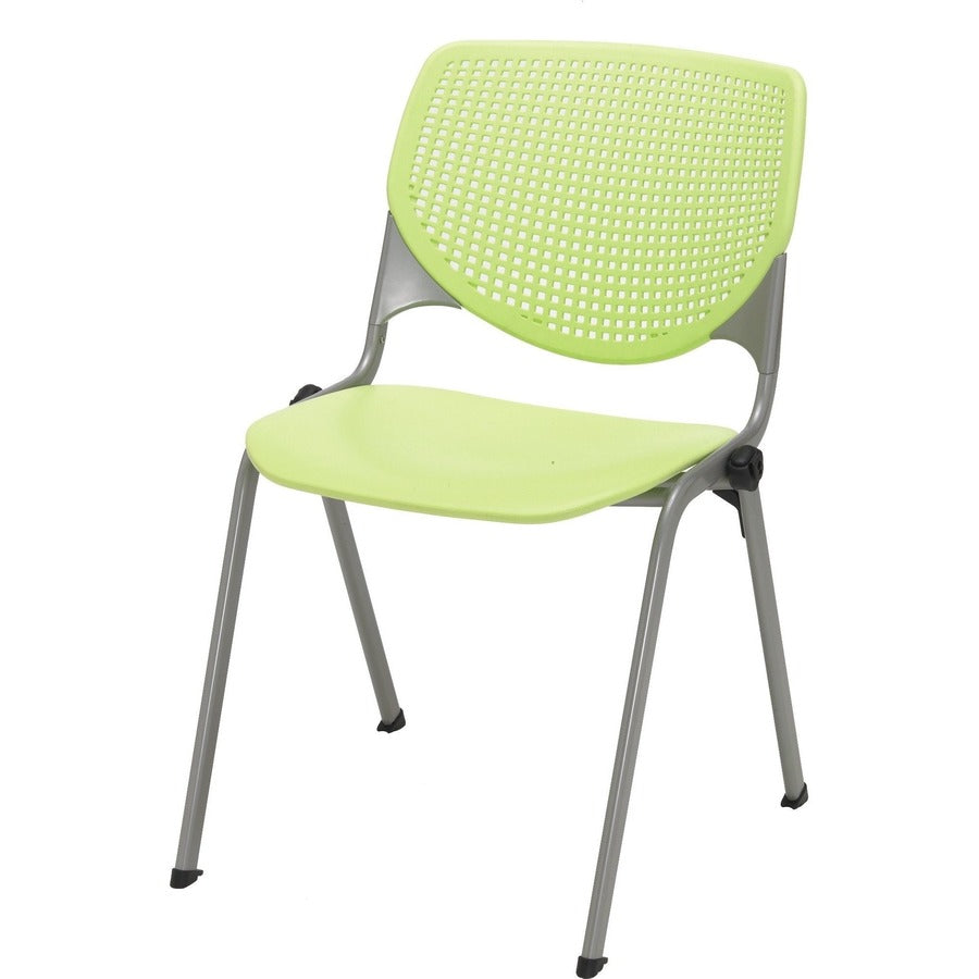 KFI Barstool with Polypropylene Seat and Back - Lime Green Seat Color - Polypropylene Seat Material - Lime Green Back Co