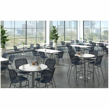 KFI Barstool with Polypropylene Seat and Back - Lime Green Seat Color - Polypropylene Seat Material - Lime Green Back Co