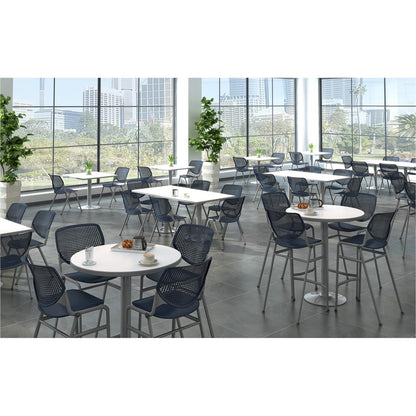 KFI Barstool with Polypropylene Seat and Back - Burgundy Seat Color - Polypropylene Seat Material - Burgundy Back Color 