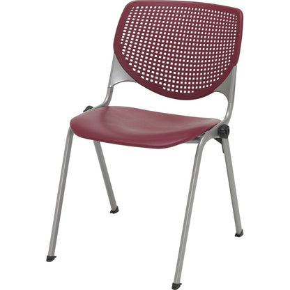 KFI Barstool with Polypropylene Seat and Back - Burgundy Seat Color - Polypropylene Seat Material - Burgundy Back Color 