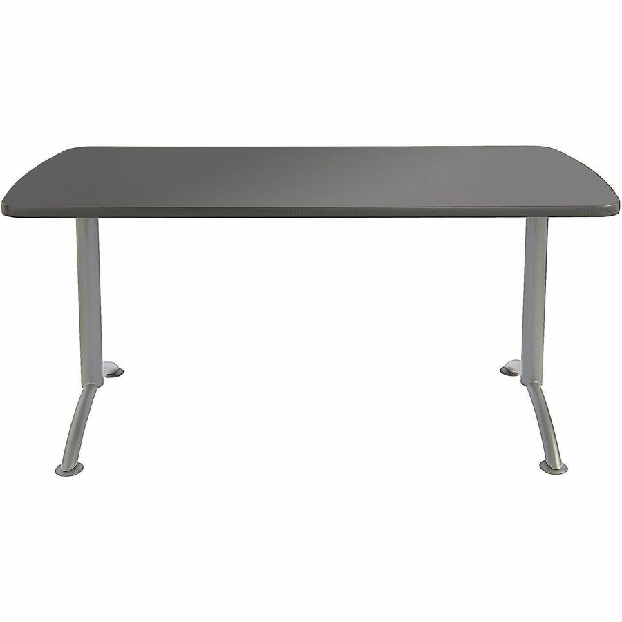 Iceberg Arc Fixed Height Table 36X72 Rectangular, Graphite - Rectangle Top - 72" Table Top Length x 36" Table Top Width 