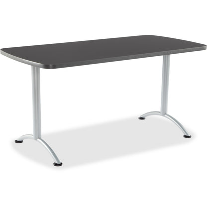 Iceberg Utility Table - Rectangle Top - 60" Table Top Length x 30" Table Top Width - Assembly Required - Graphite - 1 Ea