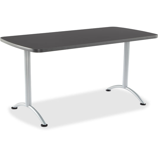 Iceberg Utility Table - Rectangle Top - 60" Table Top Length x 30" Table Top Width - Assembly Required - Graphite - 1 Ea