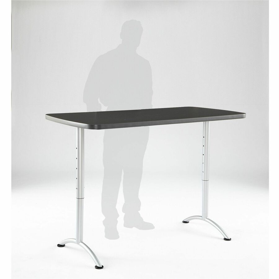 Iceberg Utility Table - Rectangle Top - Adjustable Height Tier(s) - 60" Table Top Length x 30" Table Top Width - Assembl