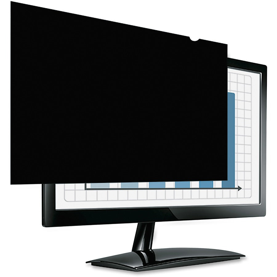 Fellowes PrivaScreen Blackout Privacy Filter Crystal Clear, Black - For 23" Widescreen LCD Monitor - 16:9 - Fingerprint 