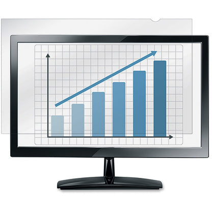 Fellowes PrivaScreen Blackout Privacy Filter Crystal Clear, Black - For 23" Widescreen LCD Monitor - 16:9 - Fingerprint 