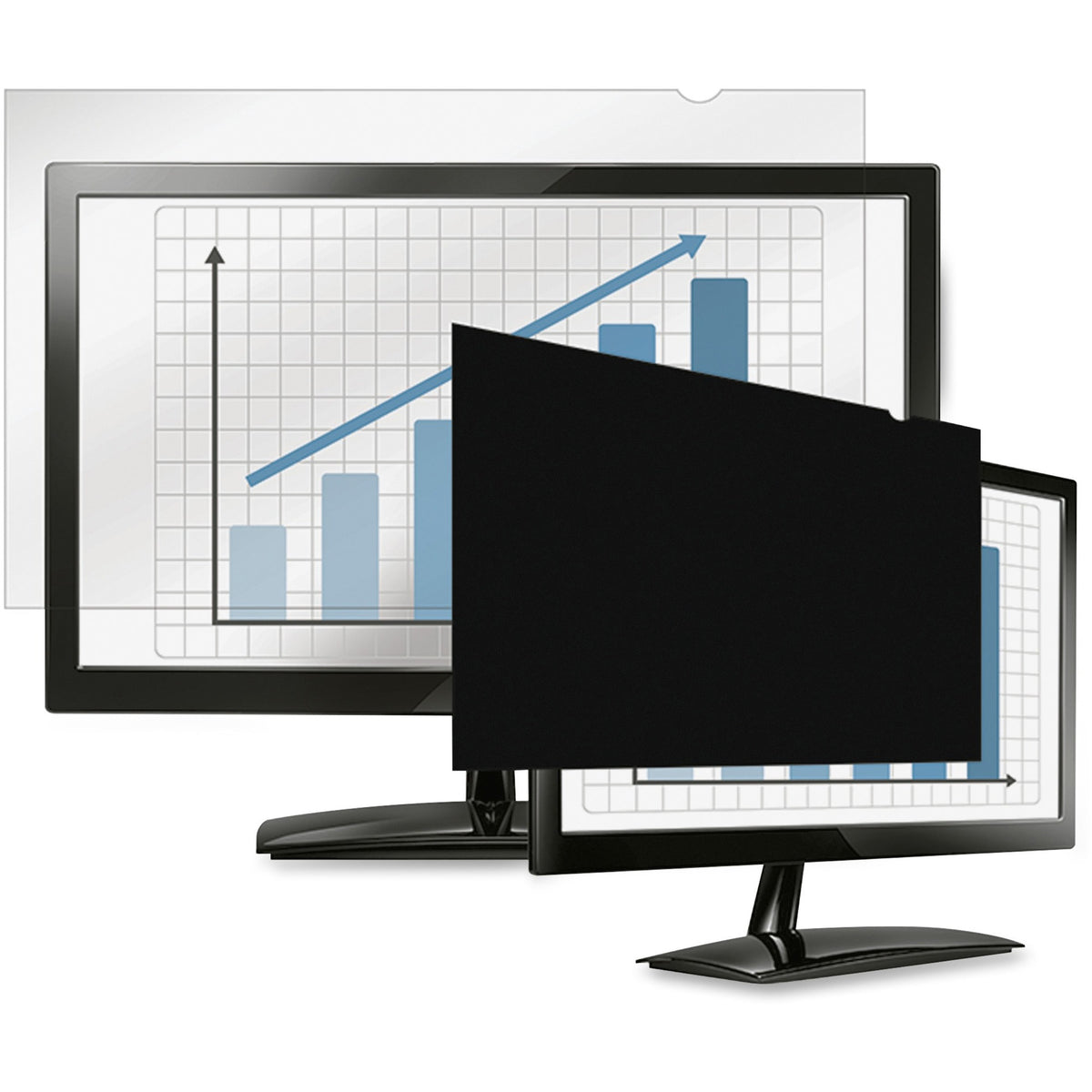 Fellowes PrivaScreen Blackout Privacy Filter Crystal Clear, Black - For 23" Widescreen LCD Monitor - 16:9 - Fingerprint 