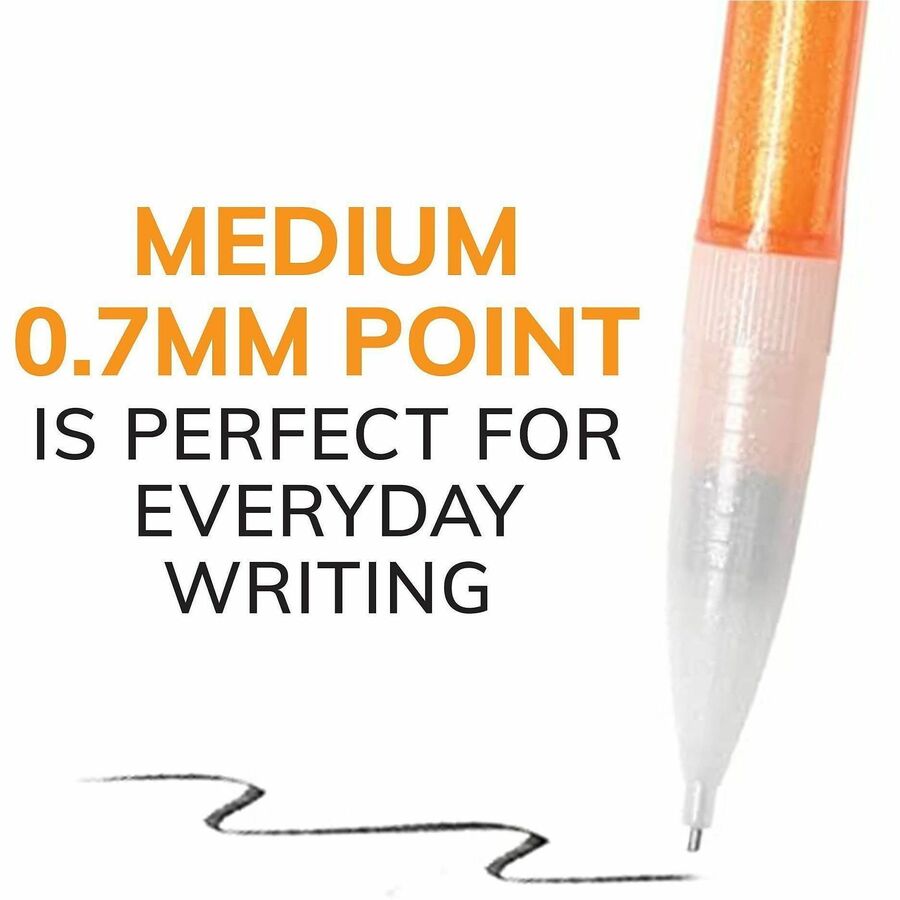BIC Xtra Sparkle Mechanical Pencils - 0.7 mm Black Lead - #2 - Refillable - Blue Plastic, Green, Orange, Purple, Red Bar