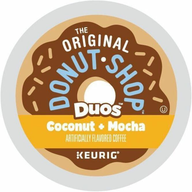 The Original Donut Shop® K-Cup Duos Coconut + Mocha Coffee - Compatible with Keurig Brewer - Regular - Medium - K-Cup - 