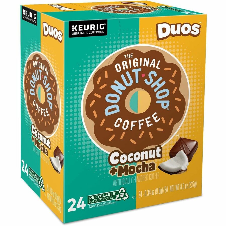 The Original Donut Shop® K-Cup Duos Coconut + Mocha Coffee - Compatible with Keurig Brewer - Regular - Medium - K-Cup - 