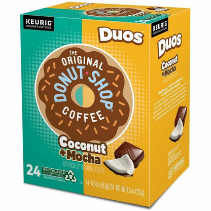The Original Donut Shop® K-Cup Duos Coconut + Mocha Coffee - Compatible with Keurig Brewer - Regular - Medium - K-Cup - 
