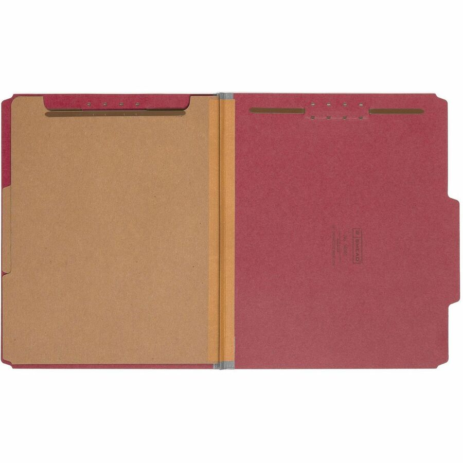 Smead 2/5 Tab Cut Letter Recycled Classification Folder - 8 1/2" x 11" - 2" Expansion - 2 x 2K Fastener - 2" Fastener Ca