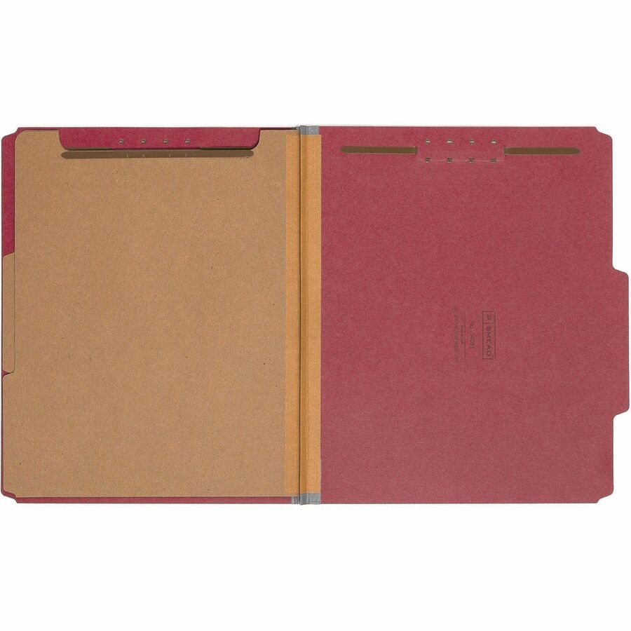 Smead 2/5 Tab Cut Letter Recycled Classification Folder - 8 1/2" x 11" - 2" Expansion - 2 x 2K Fastener - 2" Fastener Ca