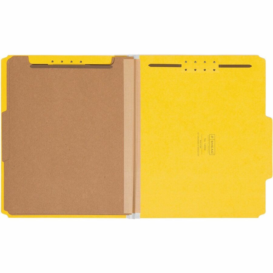 Smead 2/5 Tab Cut Letter Recycled Classification Folder - 8 1/2" x 11" - 2" Expansion - 2 x 2K Fastener - 2" Fastener Ca