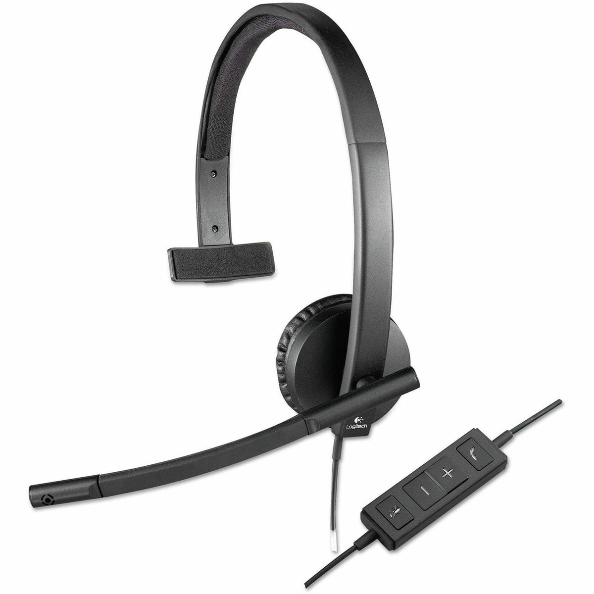 Logitech USB Headset Mono H570e - Mono - USB - Wired - 31.50 Hz to 20 kHz - Over-the-head - Monaural - Supra-aural