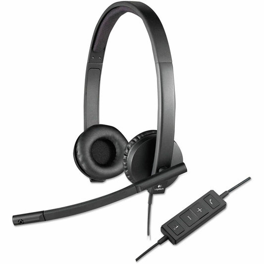 Logitech USB Headset Stereo H570e - Stereo - USB - Wired - 31.50 Hz to 20 kHz - Over-the-head - Binaural - Supra-aural