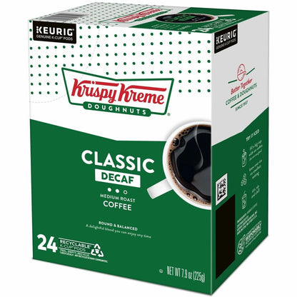 Krispy Kreme K-Cup Classic Decaf Coffee - Compatible with Keurig Brewer - Full - K-Cup - Decaf, Classic - Kosher - Decaf