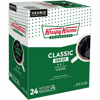 Krispy Kreme K-Cup Classic Decaf Coffee - Compatible with Keurig Brewer - Full - K-Cup - Decaf, Classic - Kosher - Decaf