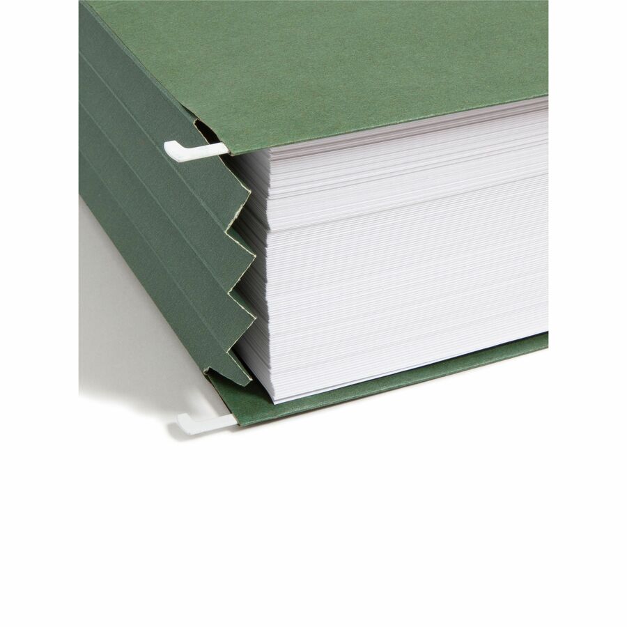 Smead Letter Recycled Hanging Folder - 8 1/2" x 11" - 3 1/2" Expansion - 11 pt. - Standard Green - 10 / Box